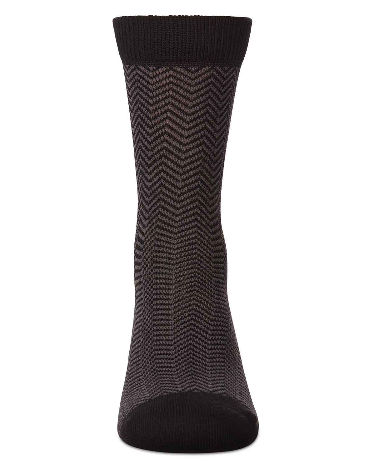 Boys Herringbone-Pattern Cotton-Rich Crew Sock