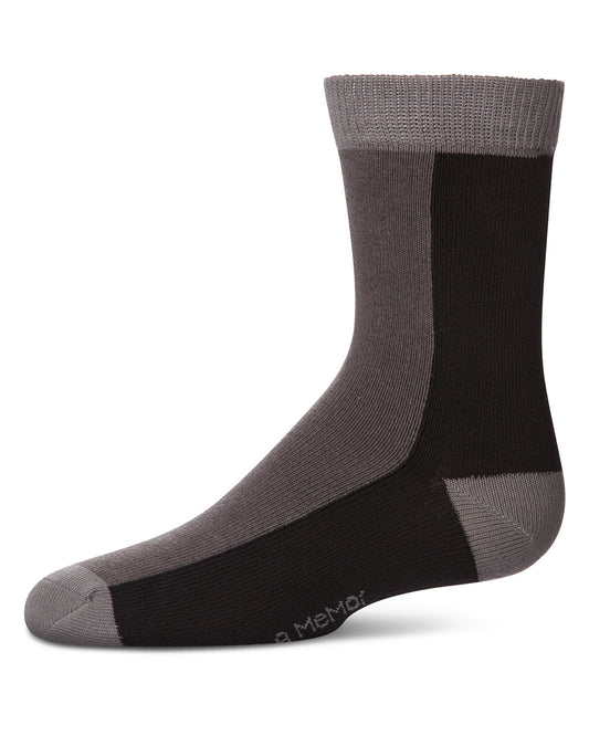 Boys Color-Block Cotton-Rich Fine-Gauge Crew Sock