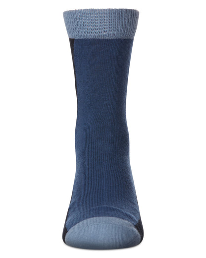 Boys Color-Block Cotton-Rich Fine-Gauge Crew Sock