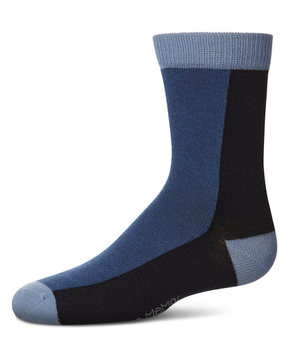 Boys Color-Block Cotton-Rich Fine-Gauge Crew Sock