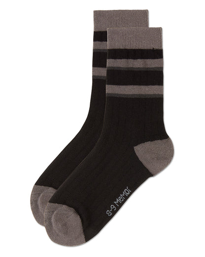 Boys Tonal Stripe Cotton Rich Crew Sock