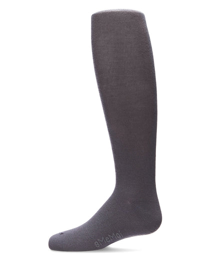 Girls Ribbed Classic Cotton-Rich Solid-Color Knee High Sock