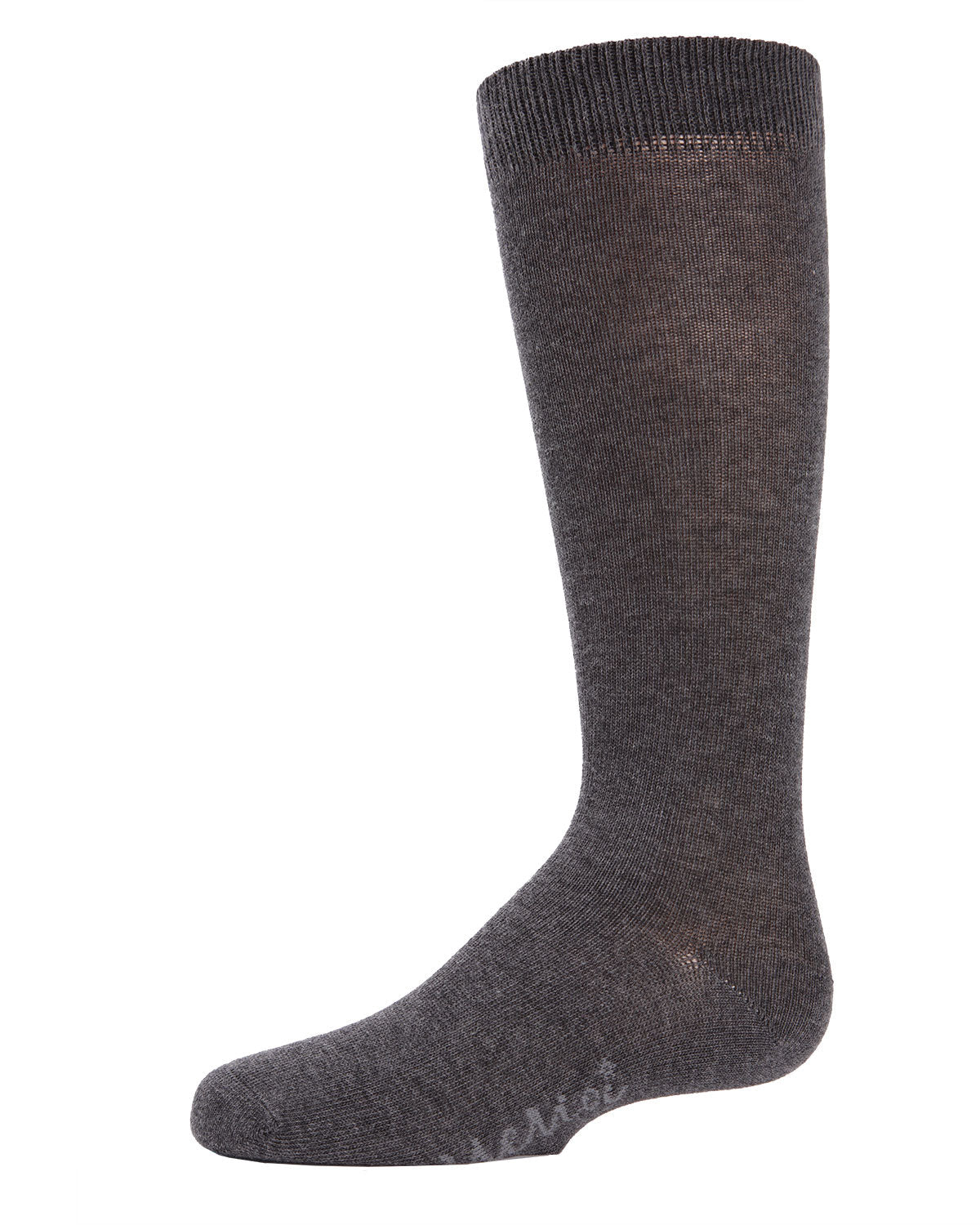 Girls Ribbed Classic Cotton-Rich Solid-Color Knee High Sock