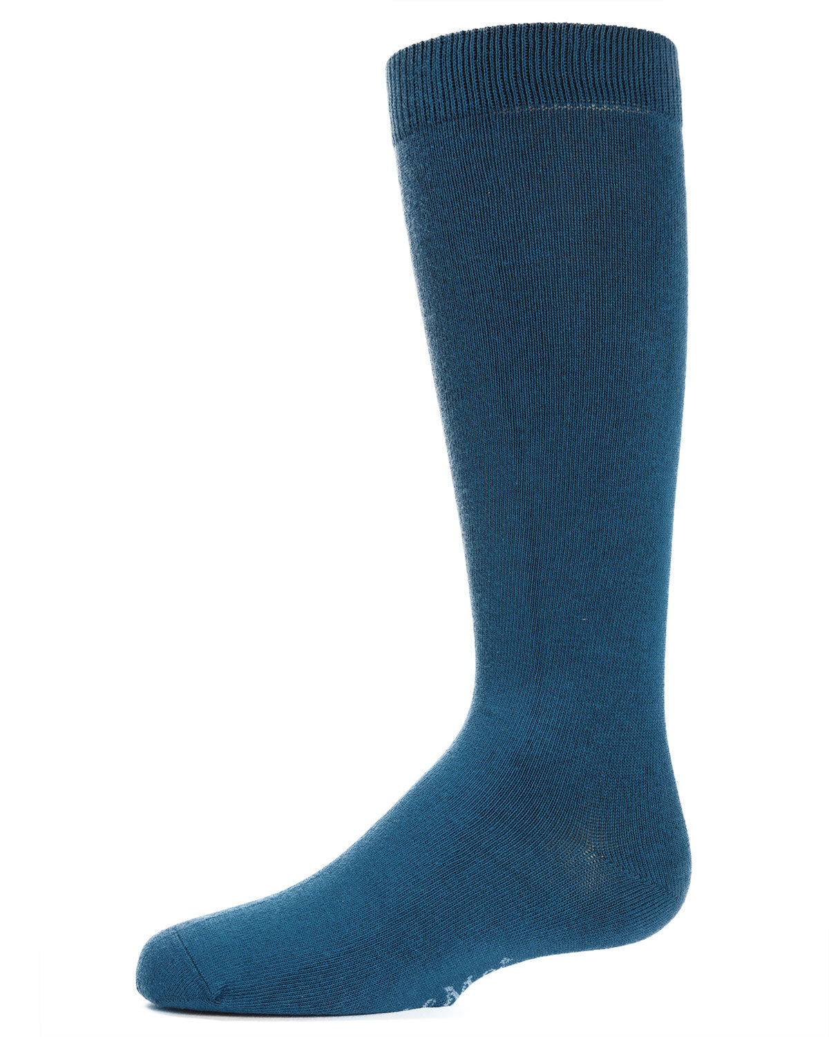 Girls Ribbed Classic Cotton-Rich Solid-Color Knee High Sock