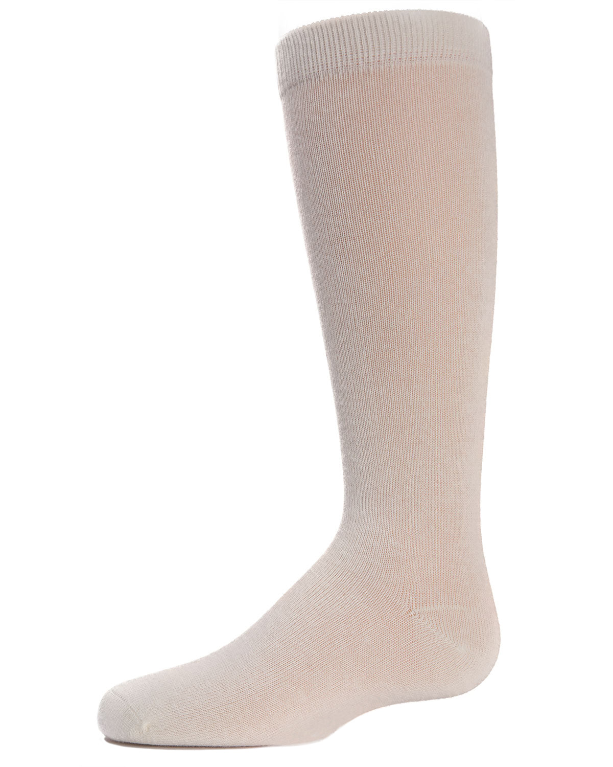 Girls Ribbed Classic Cotton-Rich Solid-Color Knee High Sock