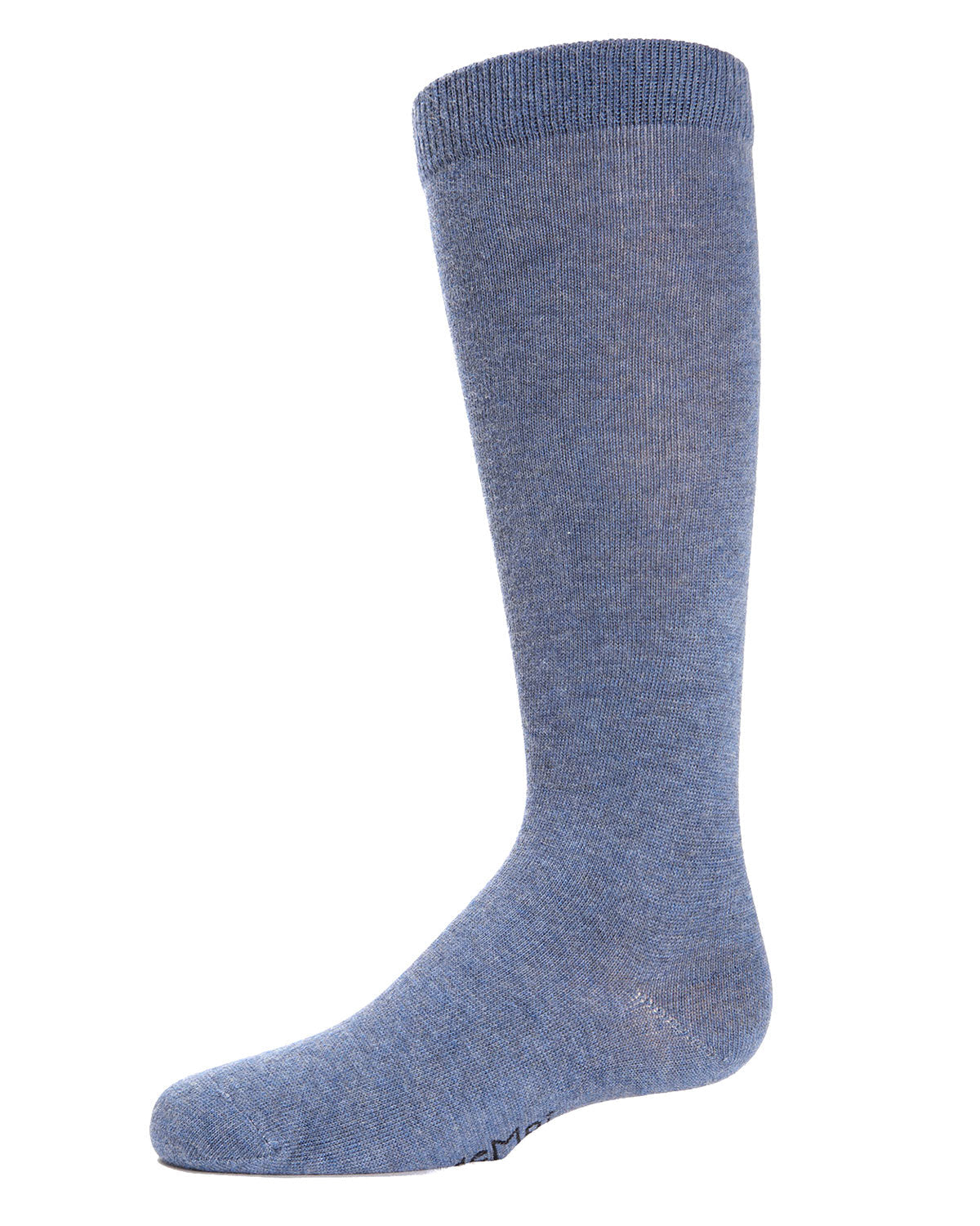 Girls Ribbed Classic Cotton-Rich Solid-Color Knee High Sock