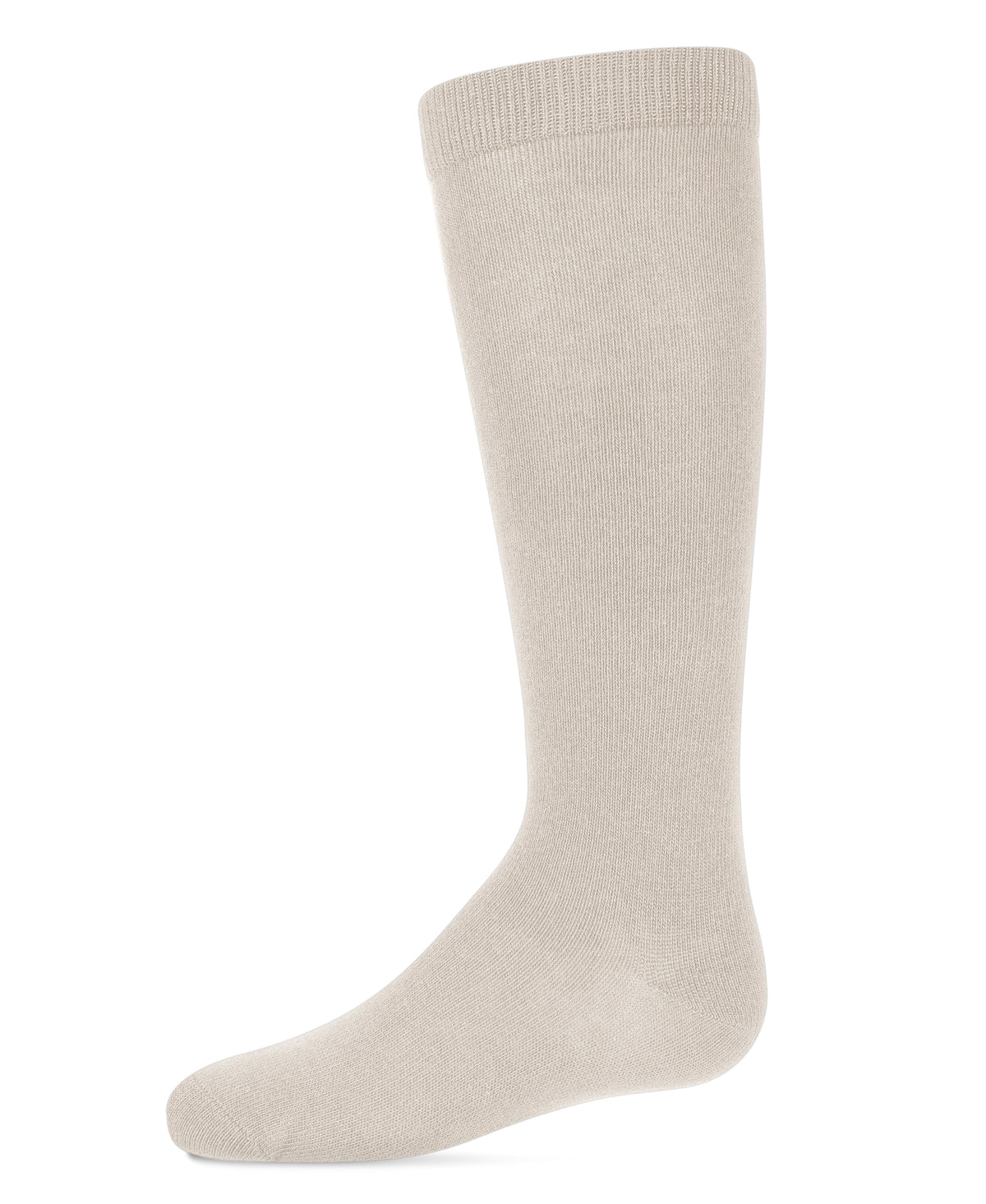 Girls Ribbed Classic Cotton-Rich Solid-Color Knee High Sock
