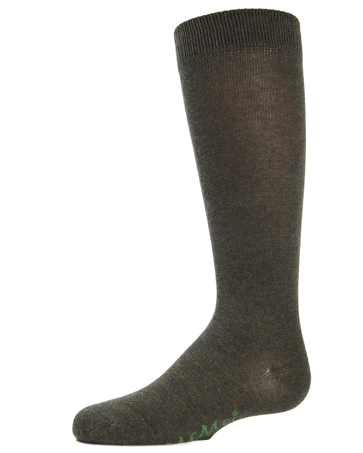 Girls Ribbed Classic Cotton-Rich Solid-Color Knee High Sock