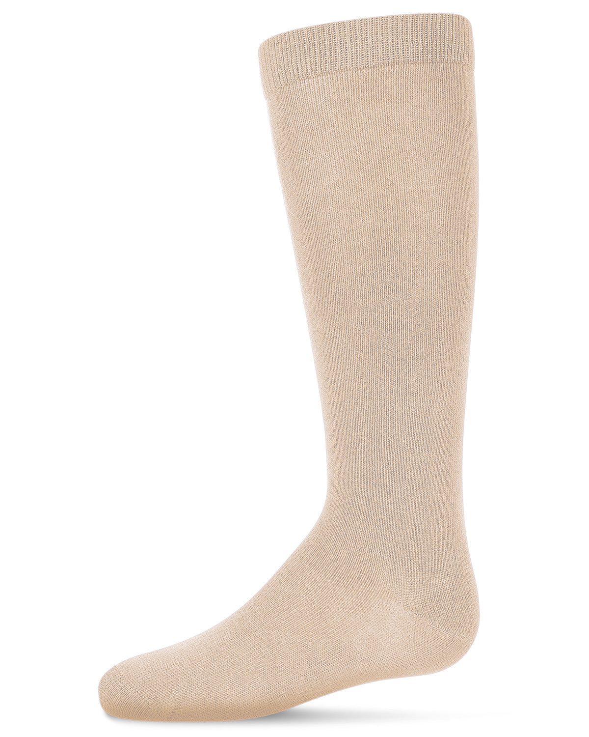 Girls Ribbed Classic Cotton-Rich Solid-Color Knee High Sock