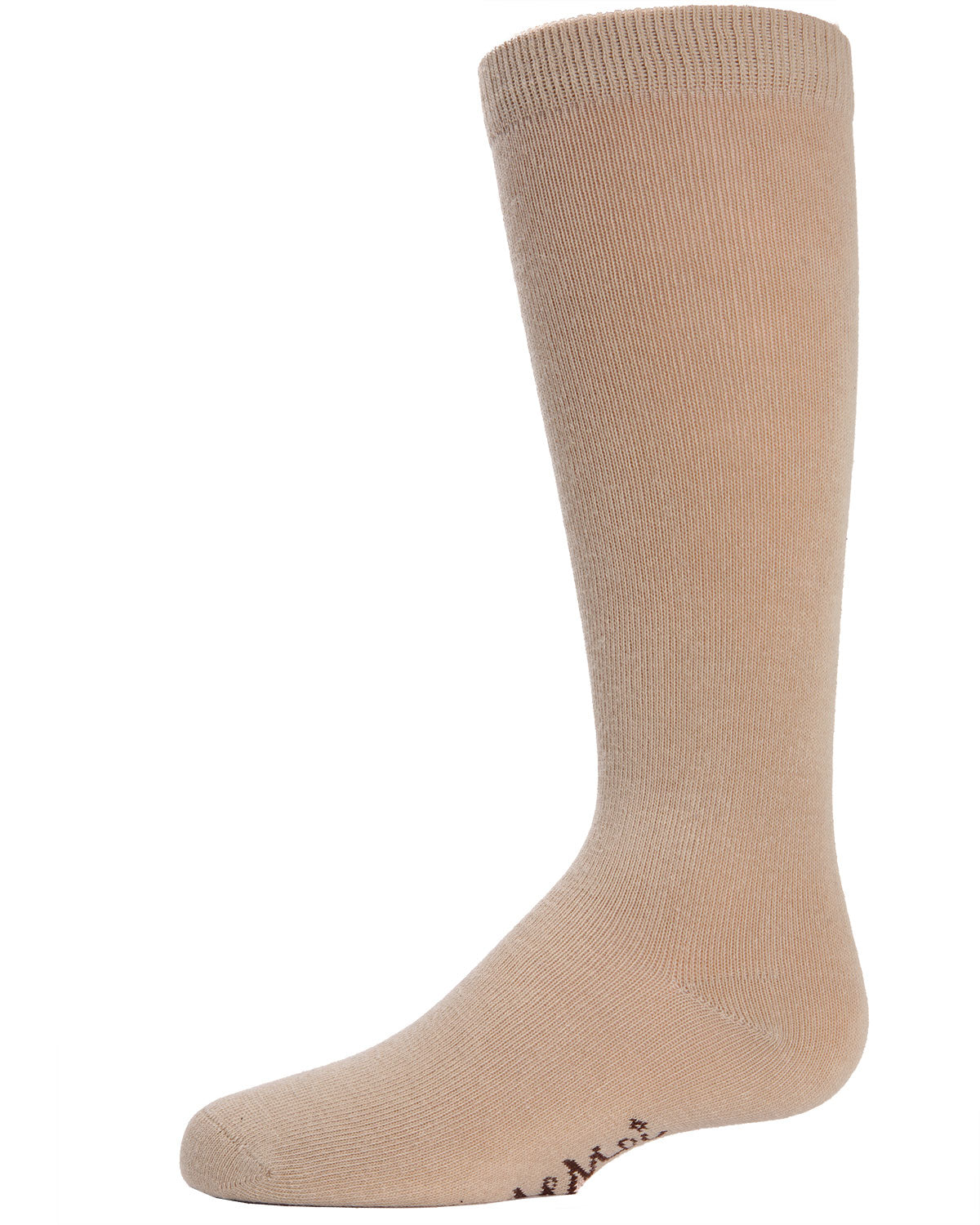 Girls Ribbed Classic Cotton-Rich Solid-Color Knee High Sock