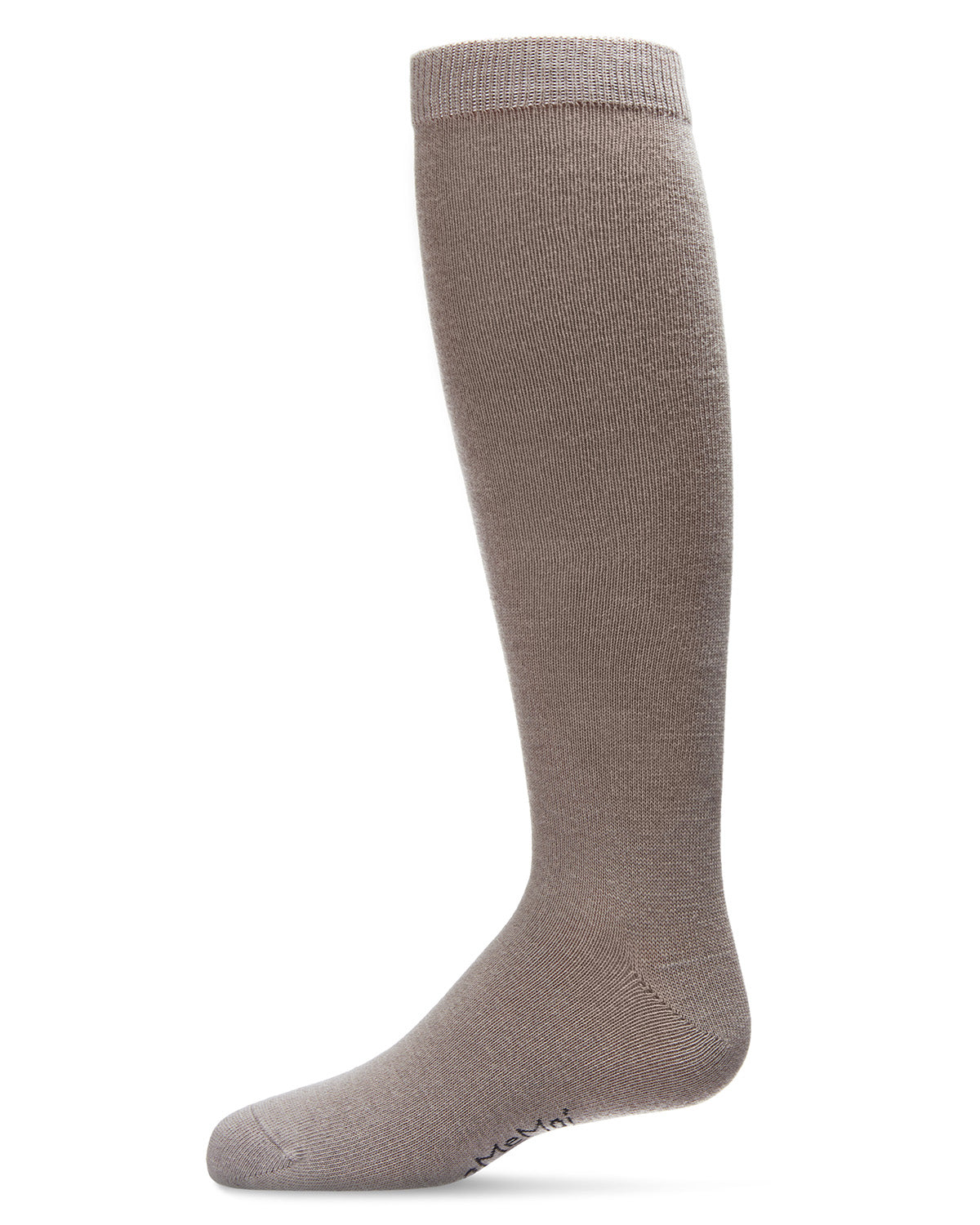 Girls Ribbed Classic Cotton-Rich Solid-Color Knee High Sock