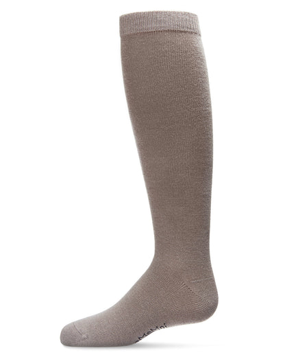 Girls Ribbed Classic Cotton-Rich Solid-Color Knee High Sock