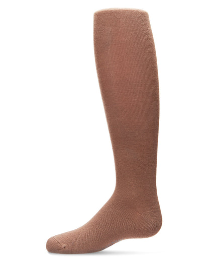 Girls Ribbed Classic Cotton-Rich Solid-Color Knee High Sock