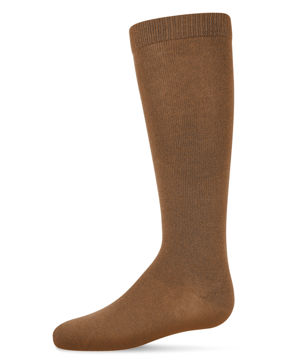 Girls Ribbed Classic Cotton-Rich Solid-Color Knee High Sock