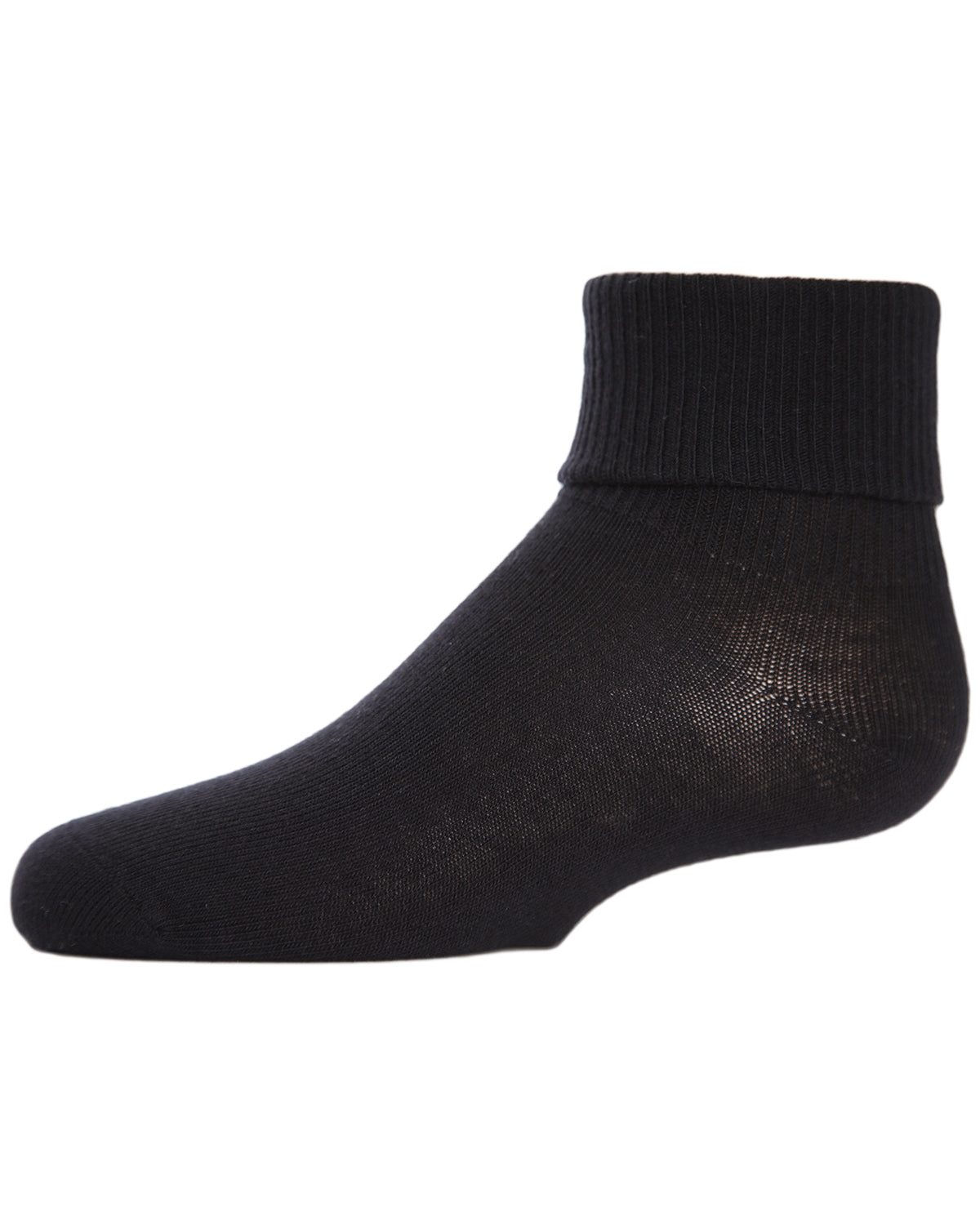 Girls Ribbed Triple-Roll-Cuff Cotton-Rich Ankle Sock