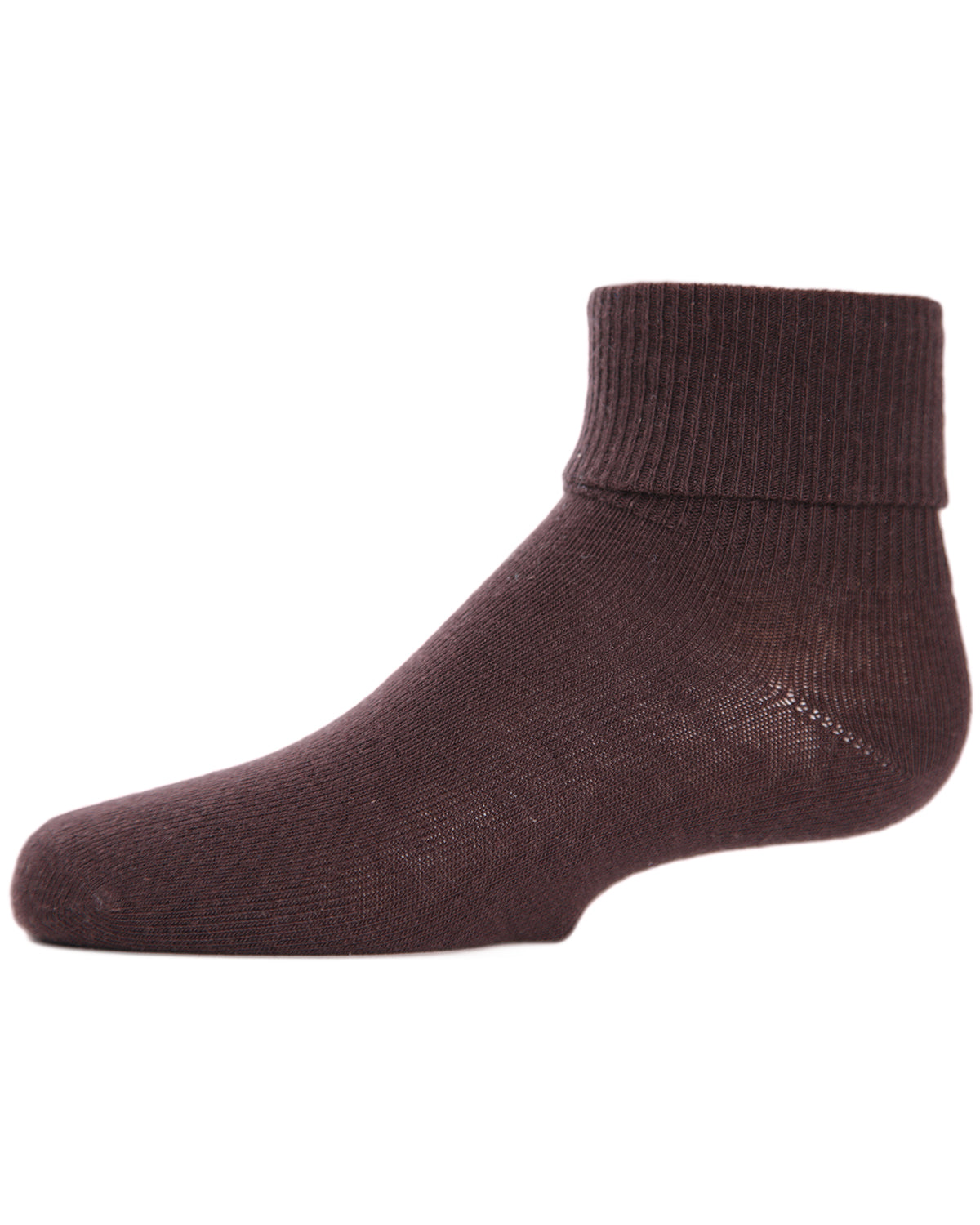 Girls Ribbed Triple-Roll-Cuff Cotton-Rich Ankle Sock