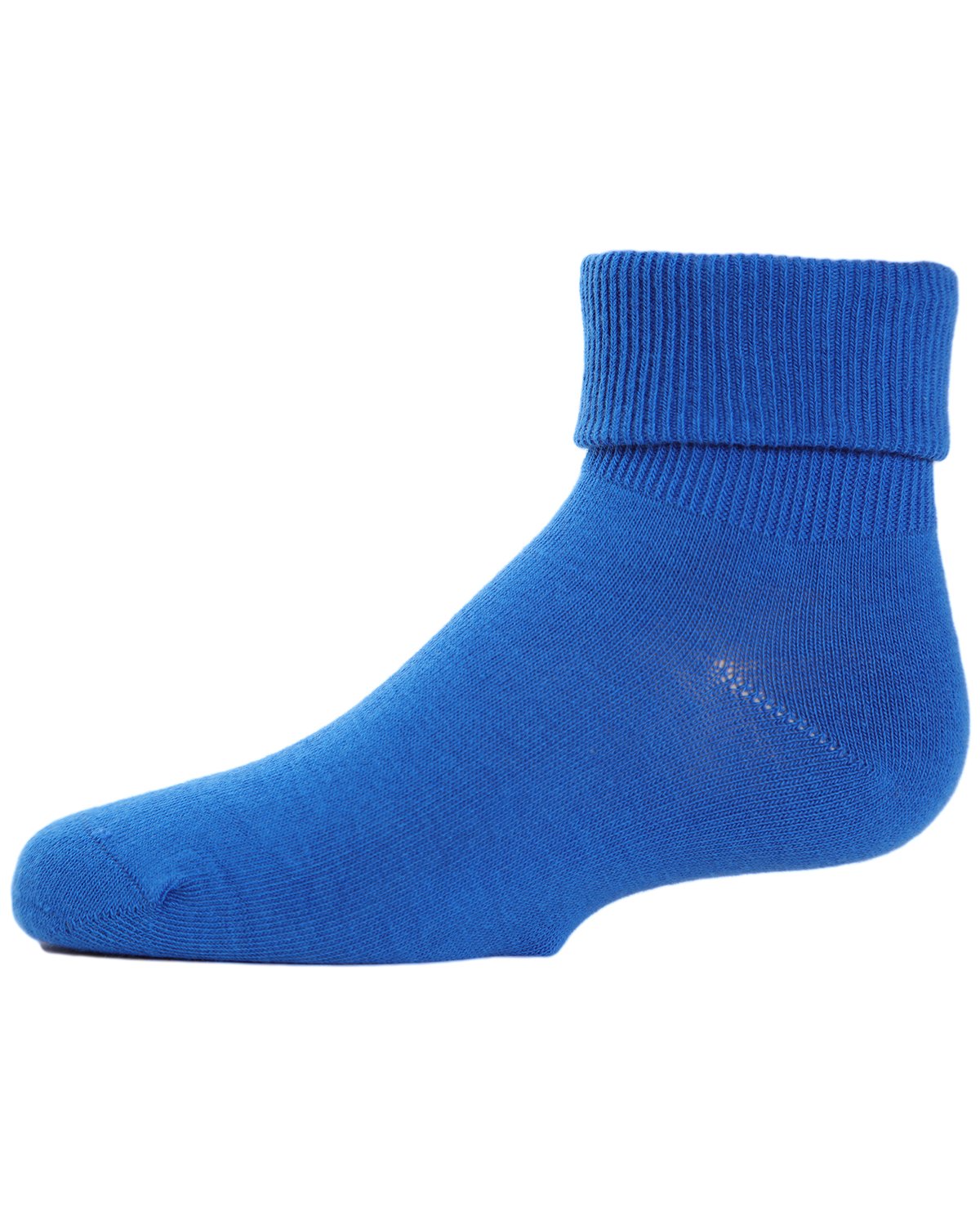 Girls Ribbed Triple-Roll-Cuff Cotton-Rich Ankle Sock