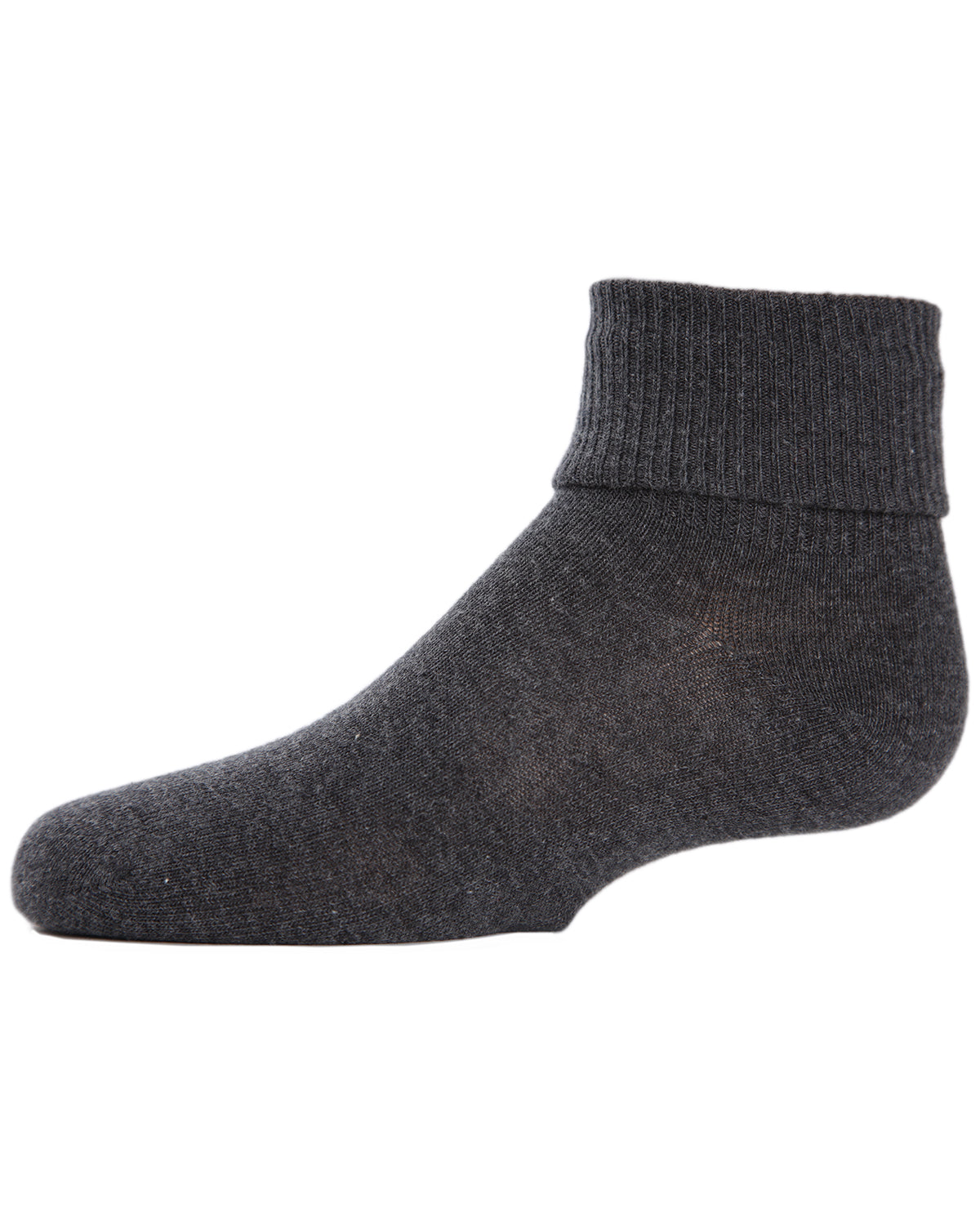 Girls Ribbed Triple-Roll-Cuff Cotton-Rich Ankle Sock