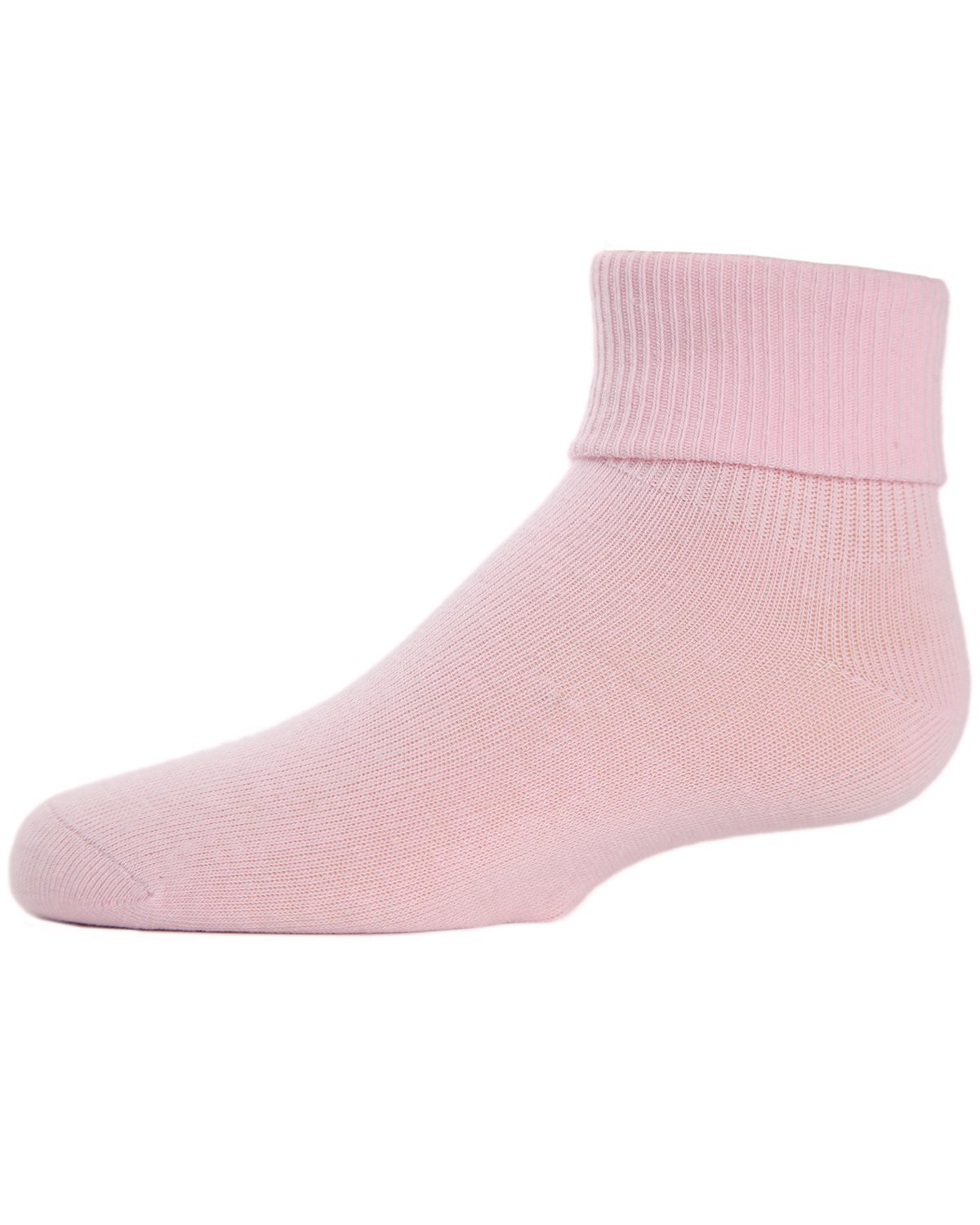 Girls Ribbed Triple-Roll-Cuff Cotton-Rich Ankle Sock
