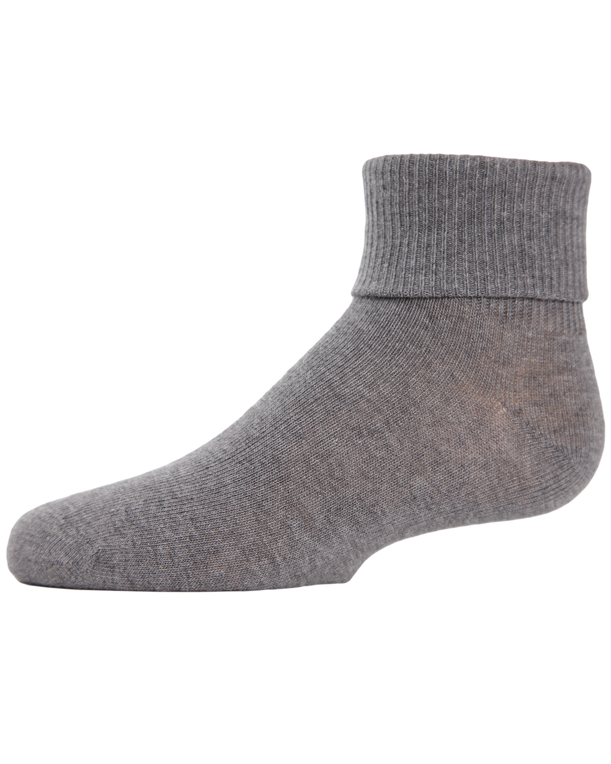 Girls Ribbed Triple-Roll-Cuff Cotton-Rich Ankle Sock