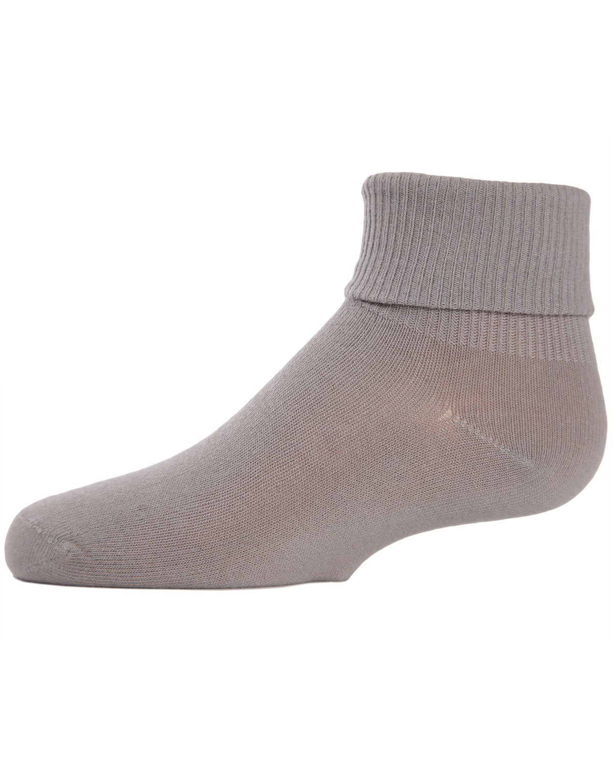 Girls Ribbed Triple-Roll-Cuff Cotton-Rich Ankle Sock