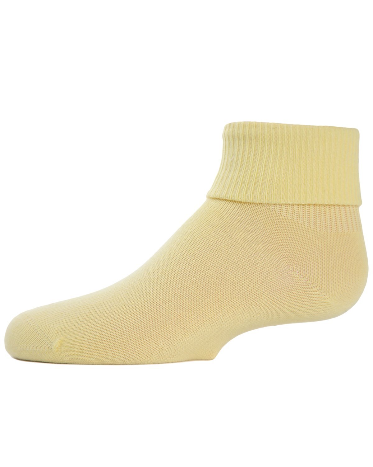 Girls Ribbed Triple-Roll-Cuff Cotton-Rich Ankle Sock