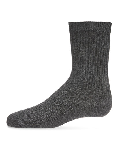 Kids Unisex Ribbed Cotton Rich Crew Socks