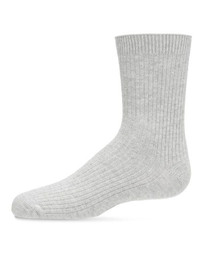 Kids Unisex Ribbed Cotton Rich Crew Socks
