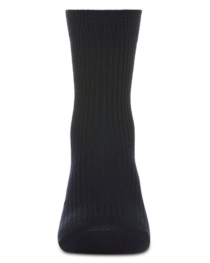 Kids Unisex Ribbed Cotton Rich Crew Socks