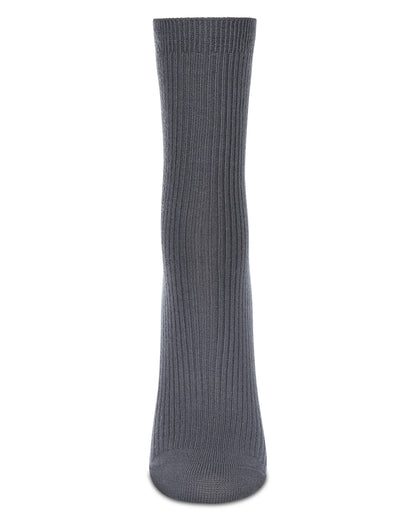 Kids Unisex Ribbed Cotton Rich Crew Socks