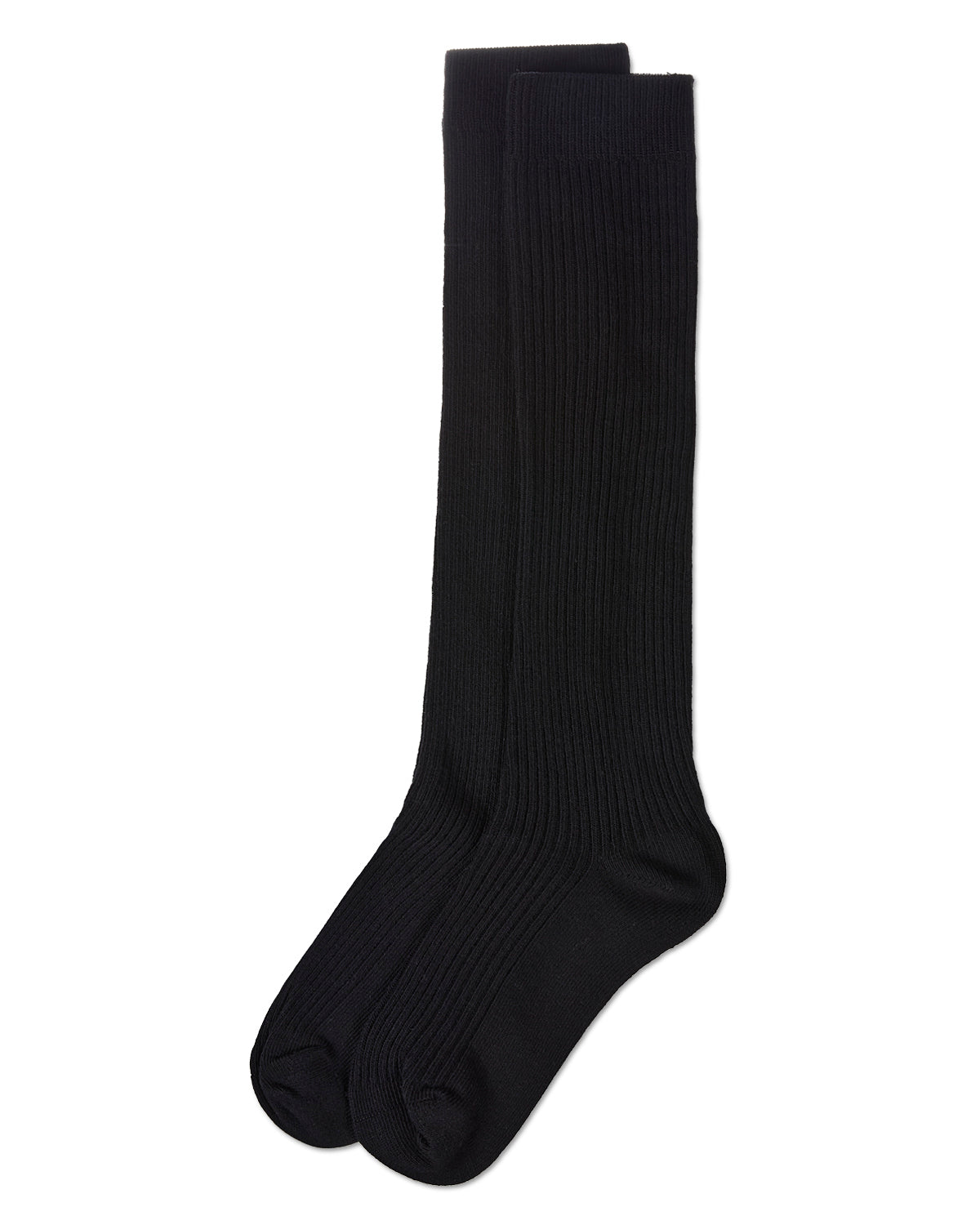 Thin Ribbed Girls Cotton Blend Knee High Sock