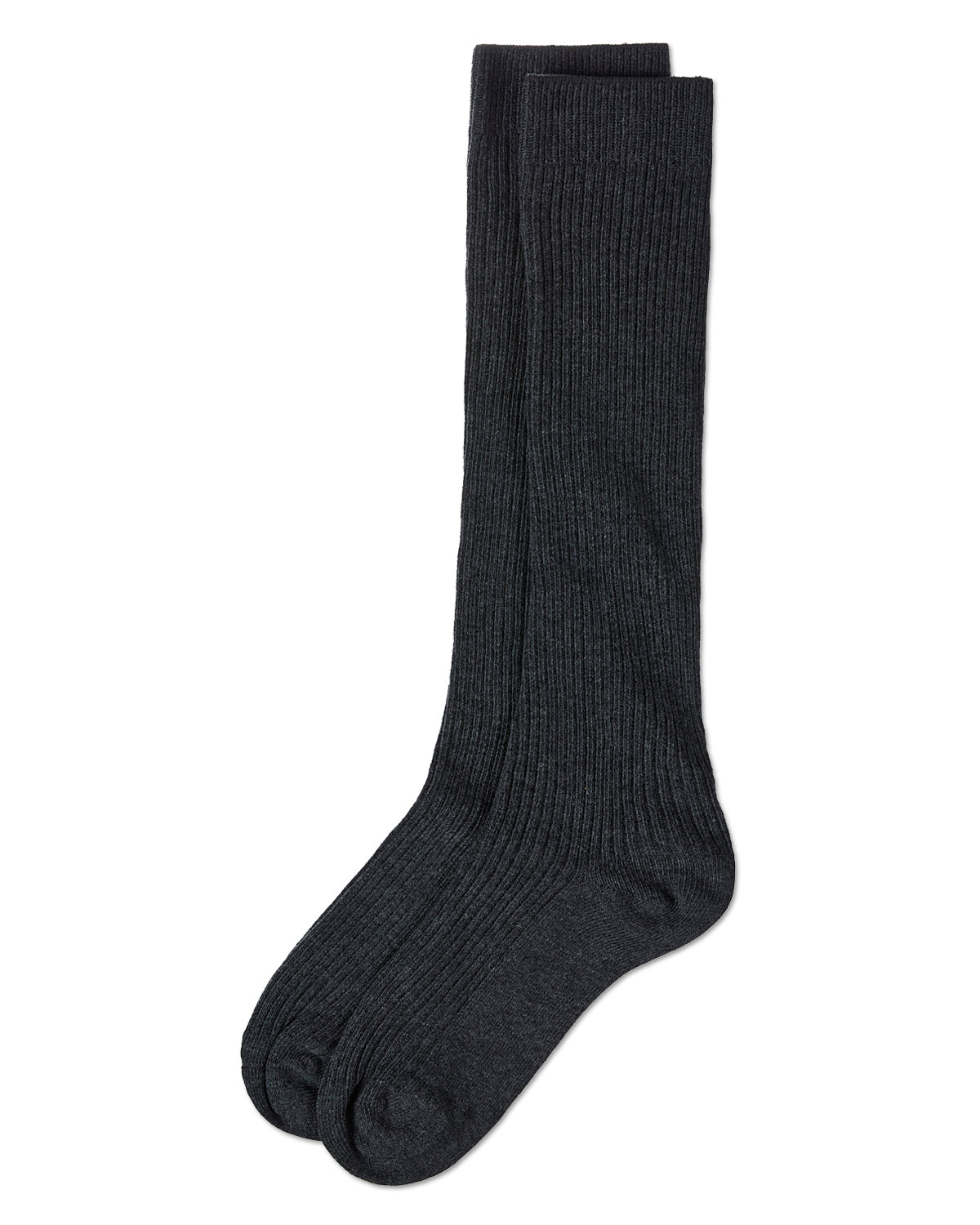 Thin Ribbed Girls Cotton Blend Knee High Sock