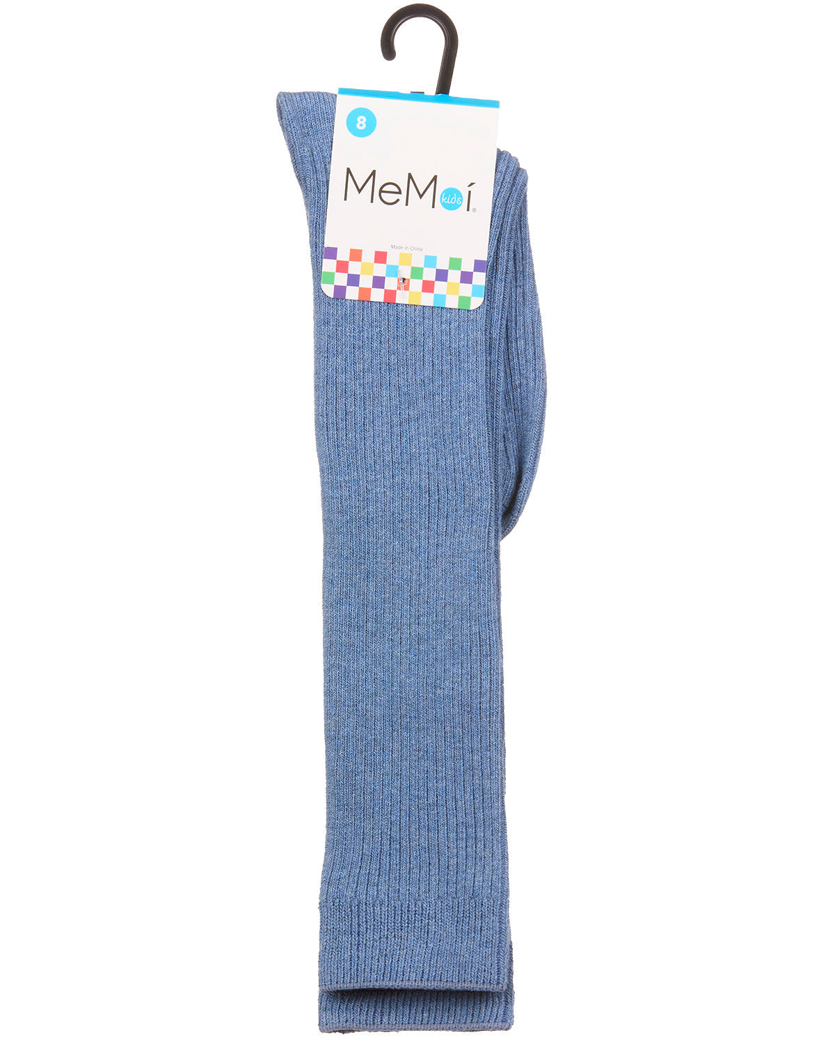 Thin Ribbed Girls Cotton Blend Knee High Sock