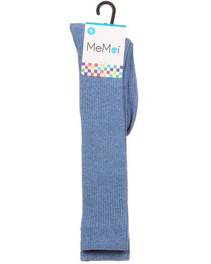 Thin Ribbed Girls Cotton Blend Knee High Sock