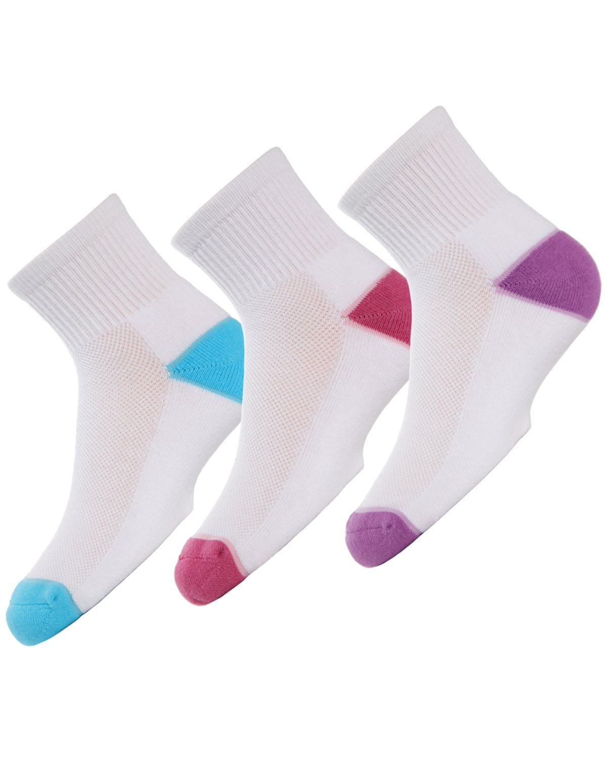 Unisex Quarter-Crew Kids Sport Socks 3-Pack