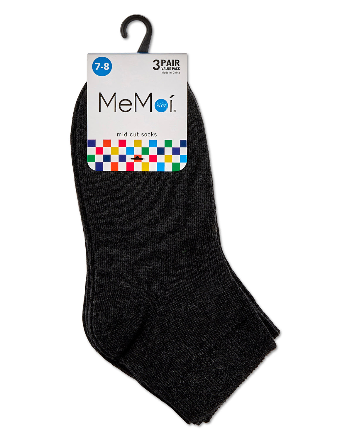 Unisex Cotton Blend Mid-Cut Socks 3-Pack