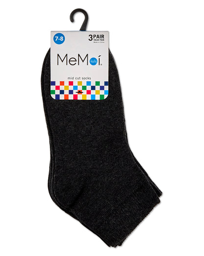 Unisex Cotton Blend Mid-Cut Socks 3-Pack