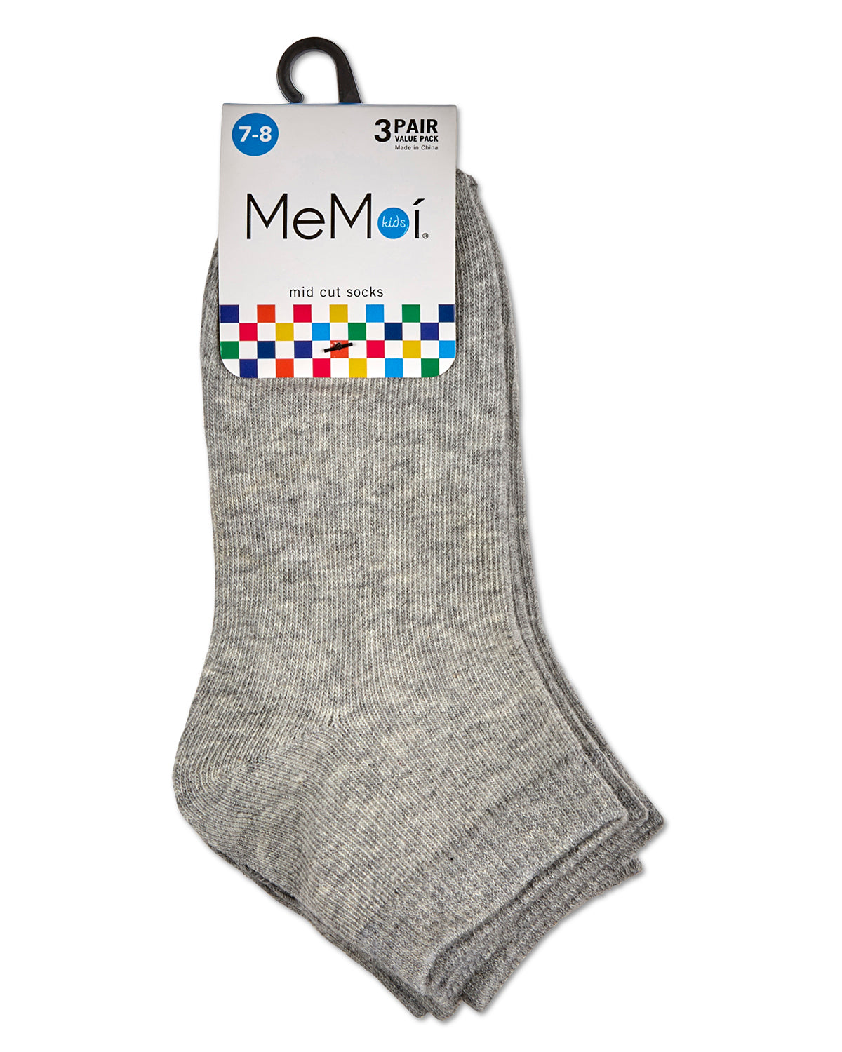 Unisex Cotton Blend Mid-Cut Socks 3-Pack