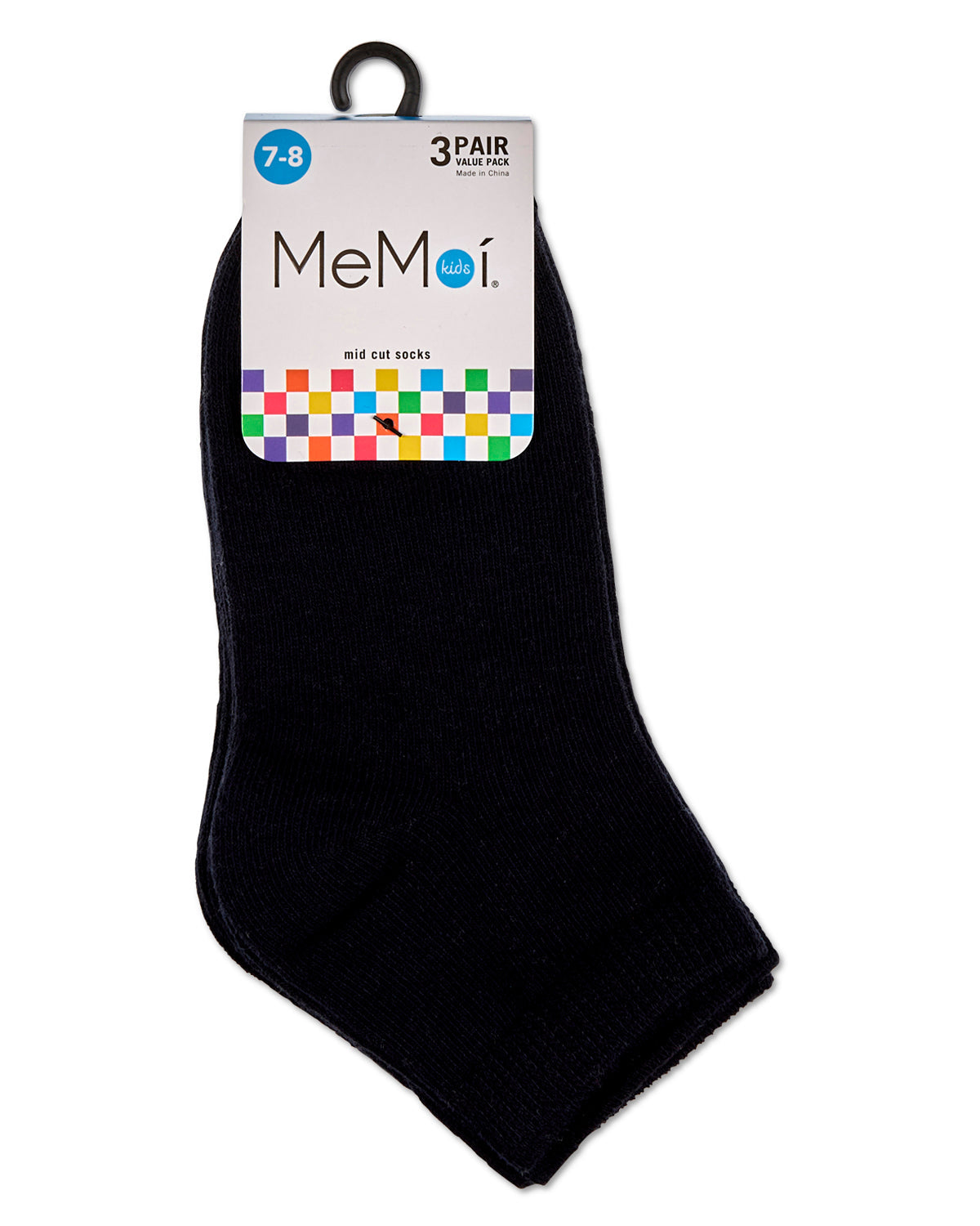Unisex Cotton Blend Mid-Cut Socks 3-Pack