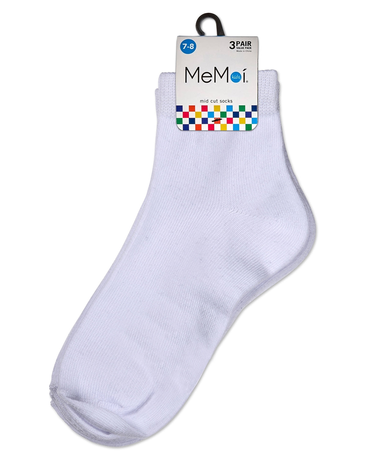 Unisex Cotton Blend Mid-Cut Socks 3-Pack