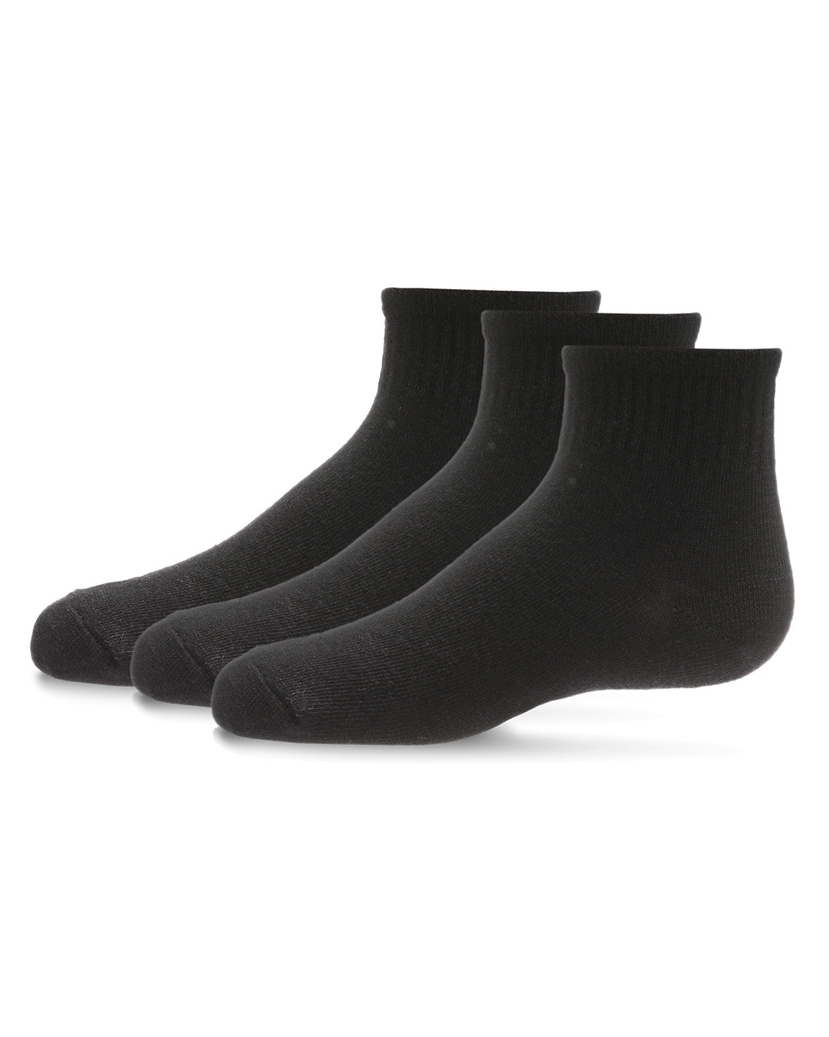 Kids' 3 Pair Pack Mid Cut Cotton Blend Socks