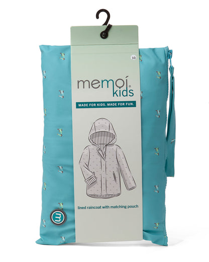 Boys "On The Move" Lined Raincoat with Attached Self-Storage Pouch