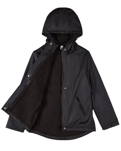 Teens Unisex Classic Hooded Lined Raincoat with Included Carry Pouch