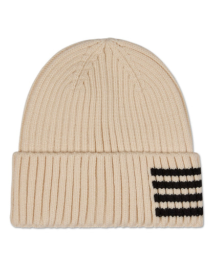 Kids Cozy Side-Stripe Ribbed Rayon-Blend Knit Beanie