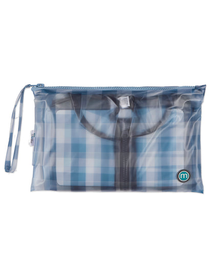 Kids "Checkmate" Checkered Raincoat with Self-Storage Pouch