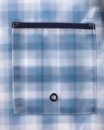 Kids "Checkmate" Checkered Raincoat with Self-Storage Pouch
