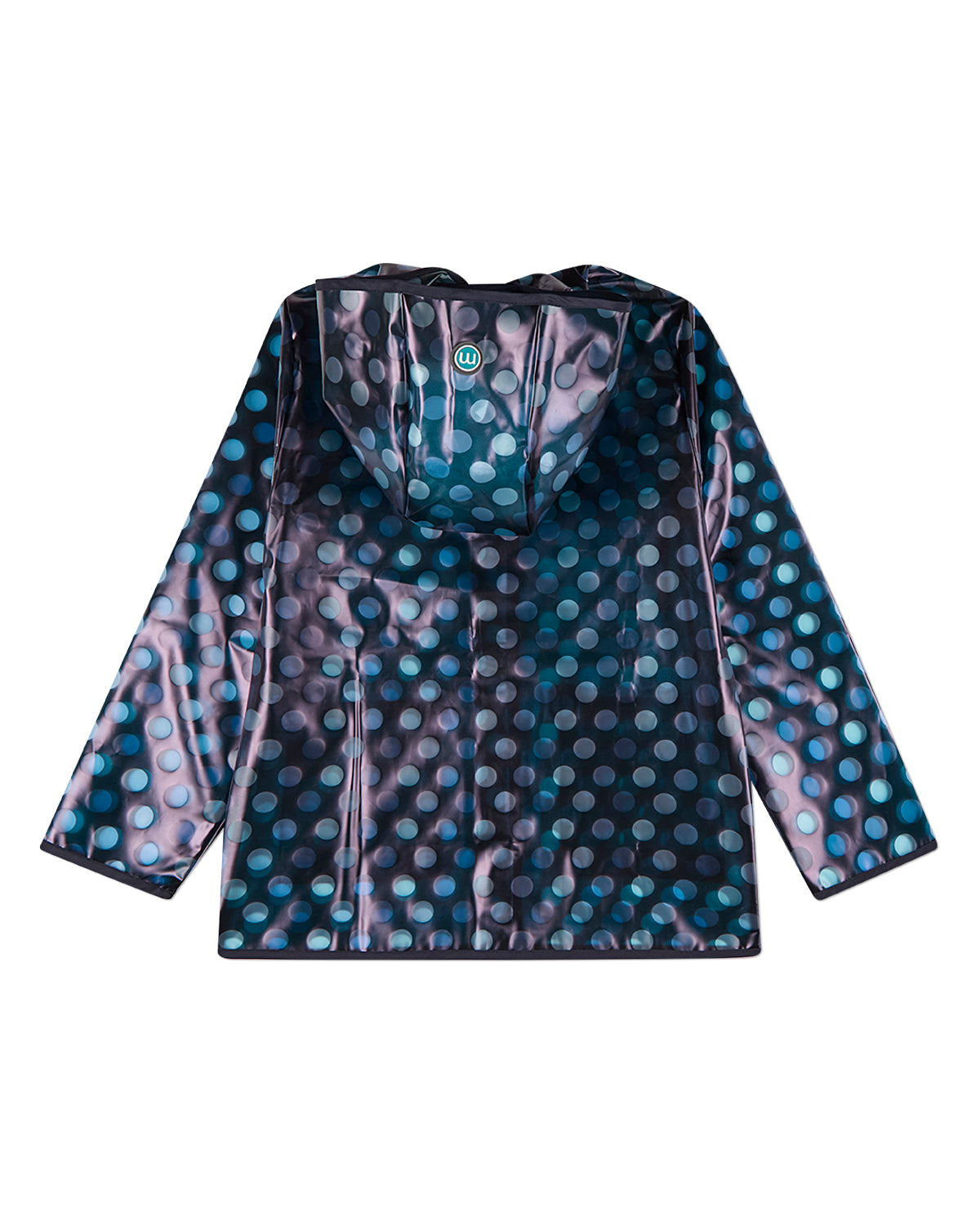 Kids Polka Dot Waterproof See-Through Raincoat with Storage Pouch