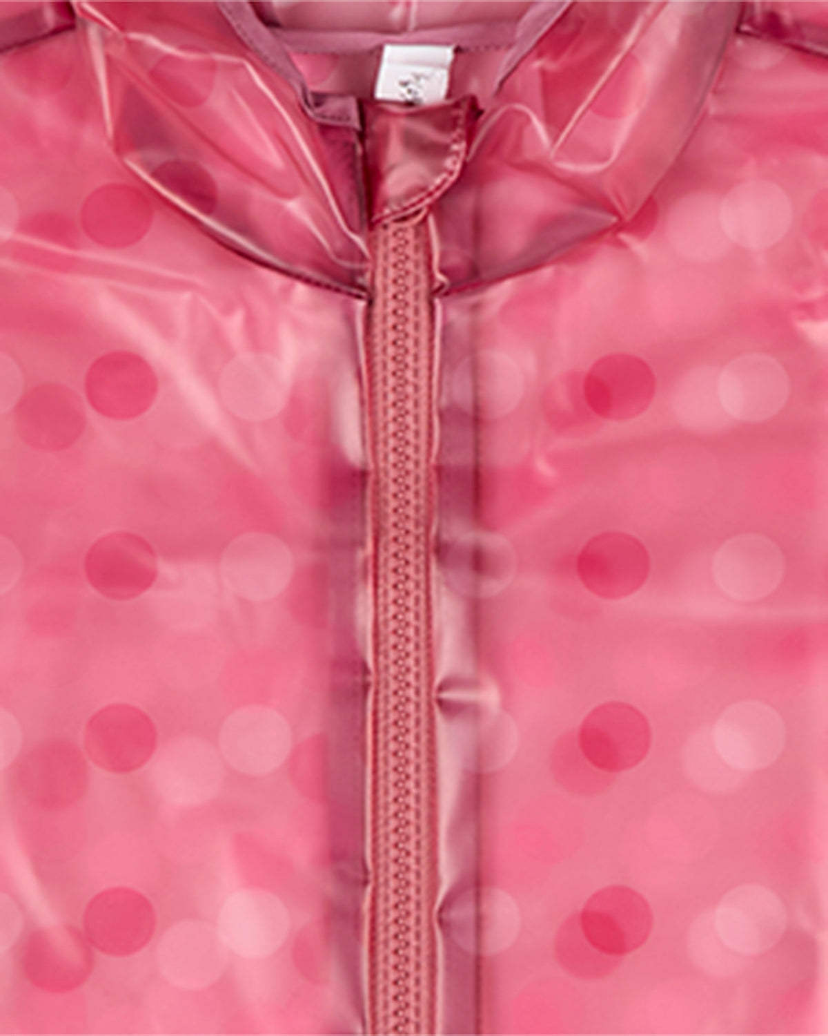Kids Polka Dot Waterproof See-Through Raincoat with Storage Pouch