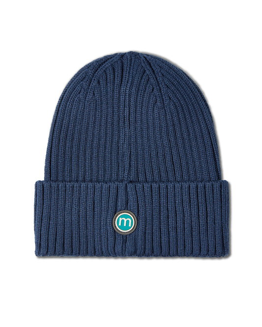 Boys "MeMoi Teddy Bear" Ribbed Rayon-Blend Embroidered Beanie