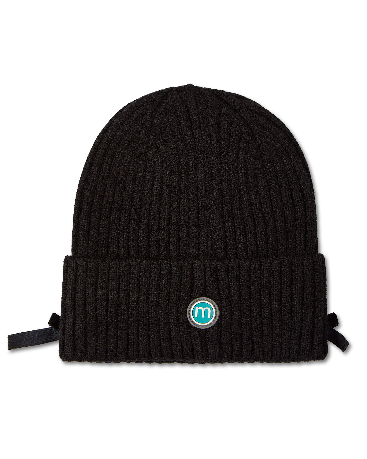 Girls Ribbed "All-Over Bows" Rayon-Blend Cuffed Beanie